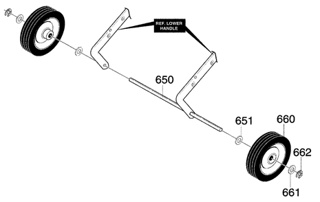Wheels Diagram and Parts List for 620301X54NC 2004 Briggs and Stratton Snow Blower